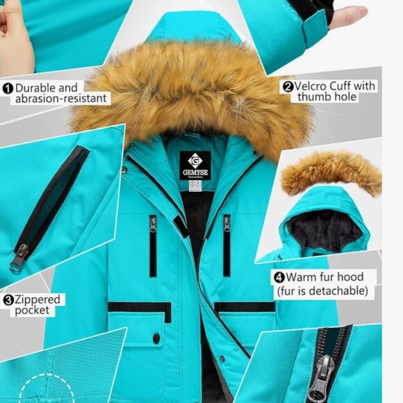 BNWT Girls Gemyse Snow Jacket - Picture 6 of 9
